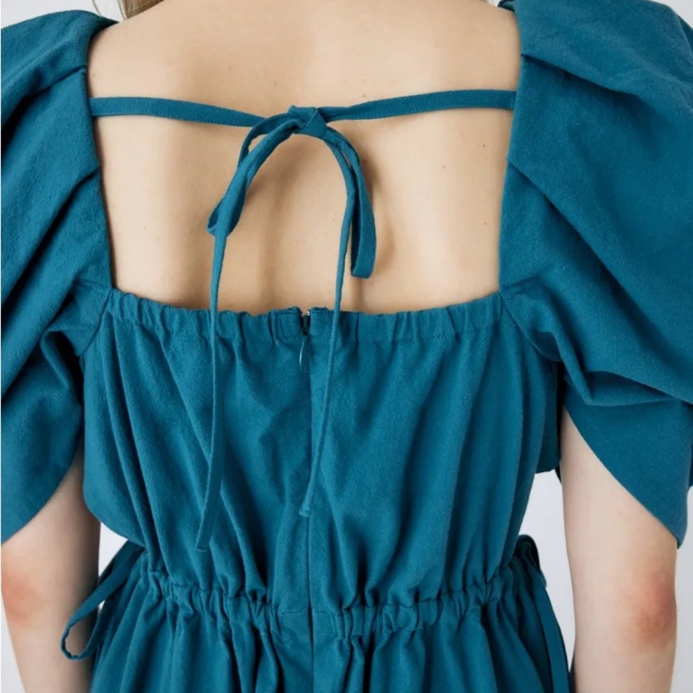 MOUSSY TUCK VOLUME SLEEVE dress